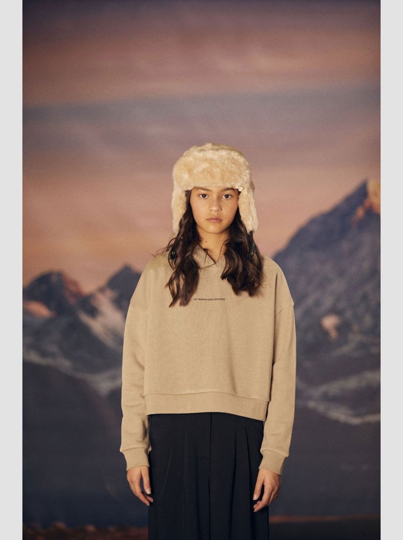 Sweat-Shirt VOLVAGI 'Le Temps Des Cerises' Blanc - Kiabi