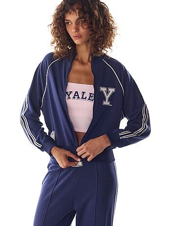 Sweat-shirt yale à détail rayé penti