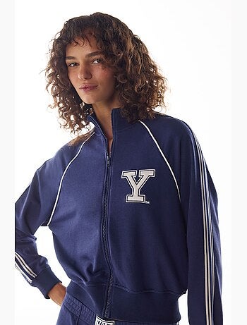 Sweat-shirt yale à détail rayé penti