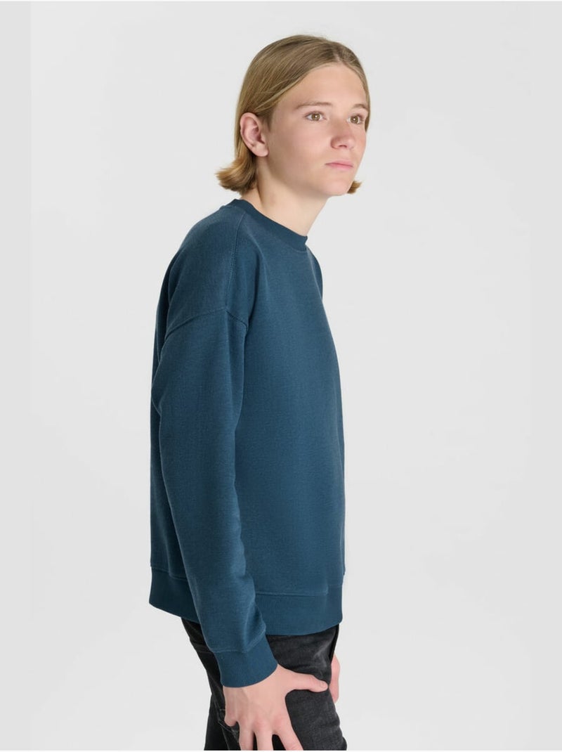 Sweat-shirt yojabo 'le temps des cerises' Bleu - Kiabi