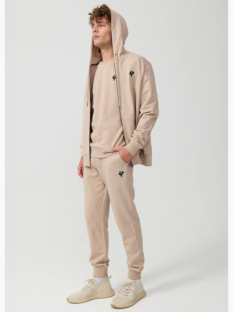 Sweat shirt zippé à capuche, kangourou - AFIBEL Beige - Kiabi