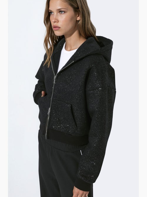 Sweat-shirt zippé à capuche scintillant hiccup - Kiabi Sweat-shirt zippé à capuche scintillant hiccup - Kiabi