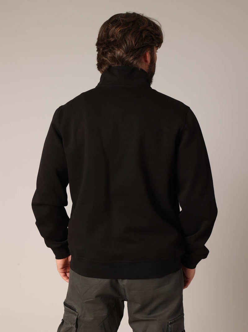 Sweat-shirt zippé à col montant 'Deeluxe' Noir - Kiabi