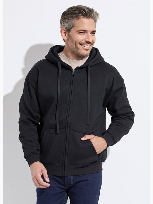 Sweat shirt zippé avec poche kangourou - AFIBEL - Kiabi
