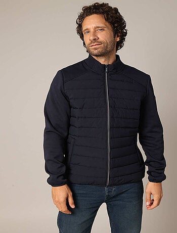 Sweat-shirt zippé matelassé à manches contrastées
'Deeluxe'