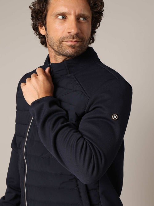 Sweat-shirt zippé matelassé à manches contrastées
 'Deeluxe' - Kiabi