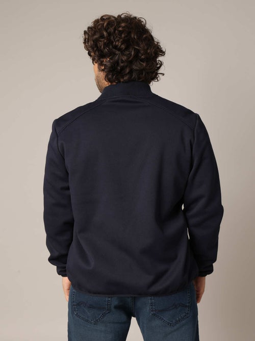 Sweat-shirt zippé matelassé à manches contrastées
 'Deeluxe' - Kiabi