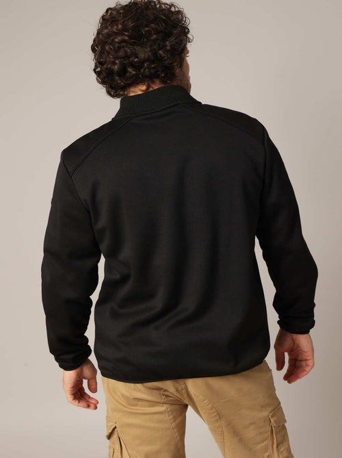 Sweat-shirt zippé matelassé à manches contrastées
 'Deeluxe' - Kiabi