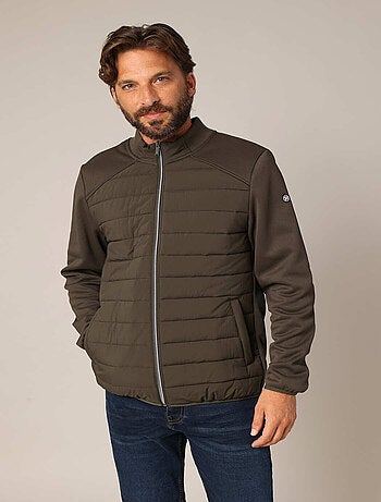 Sweat-shirt zippé matelassé à manches contrastées
'Deeluxe'