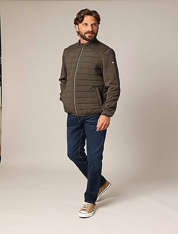 Sweat-shirt zippé matelassé à manches contrastées
'Deeluxe'