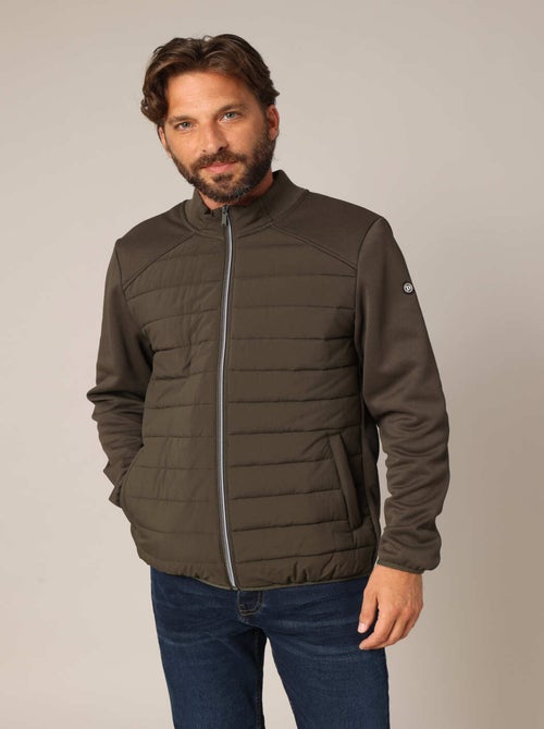 Sweat-shirt zippé matelassé à manches contrastées
 'Deeluxe' - Kiabi