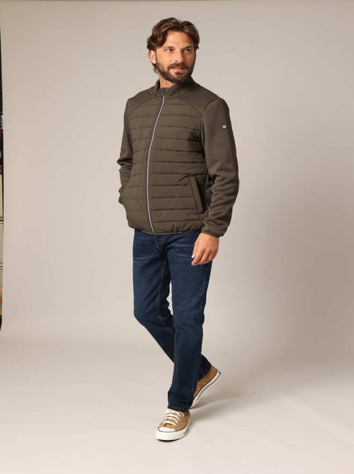 Sweat-shirt zippé matelassé à manches contrastées
 'Deeluxe' - Kiabi