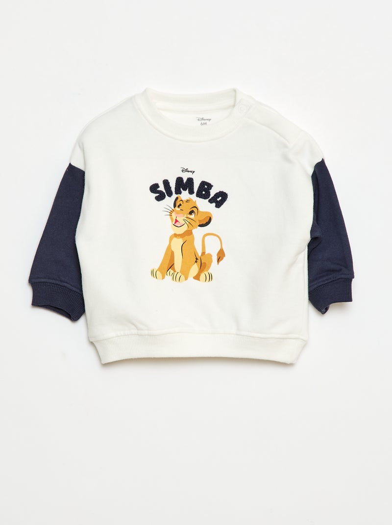 Sweat 'Simba' 'Disney' à col rond Bleu - Kiabi