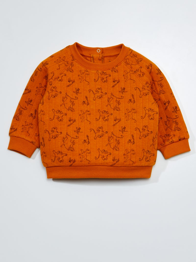 Sweat 'Simba' 'Disney' Jaune - Kiabi