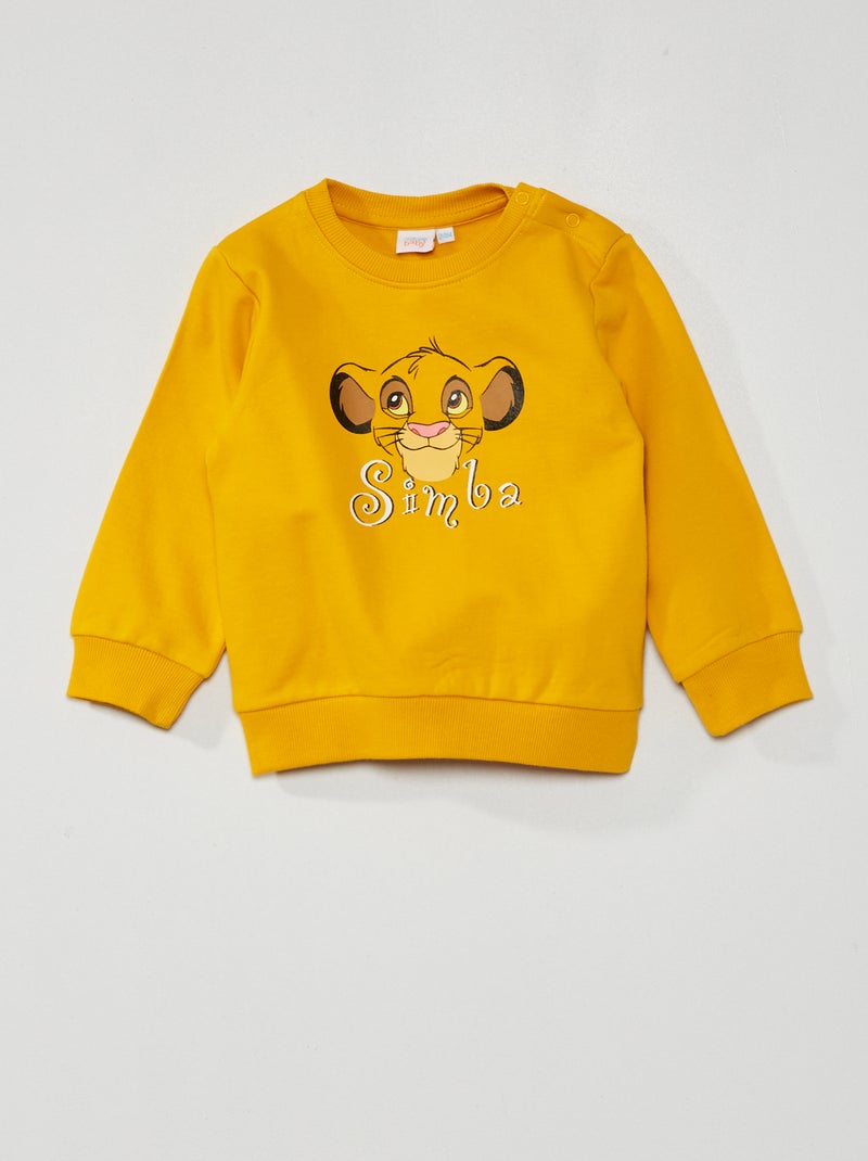 Sweat 'Simba' 'Disney' jaune - Kiabi