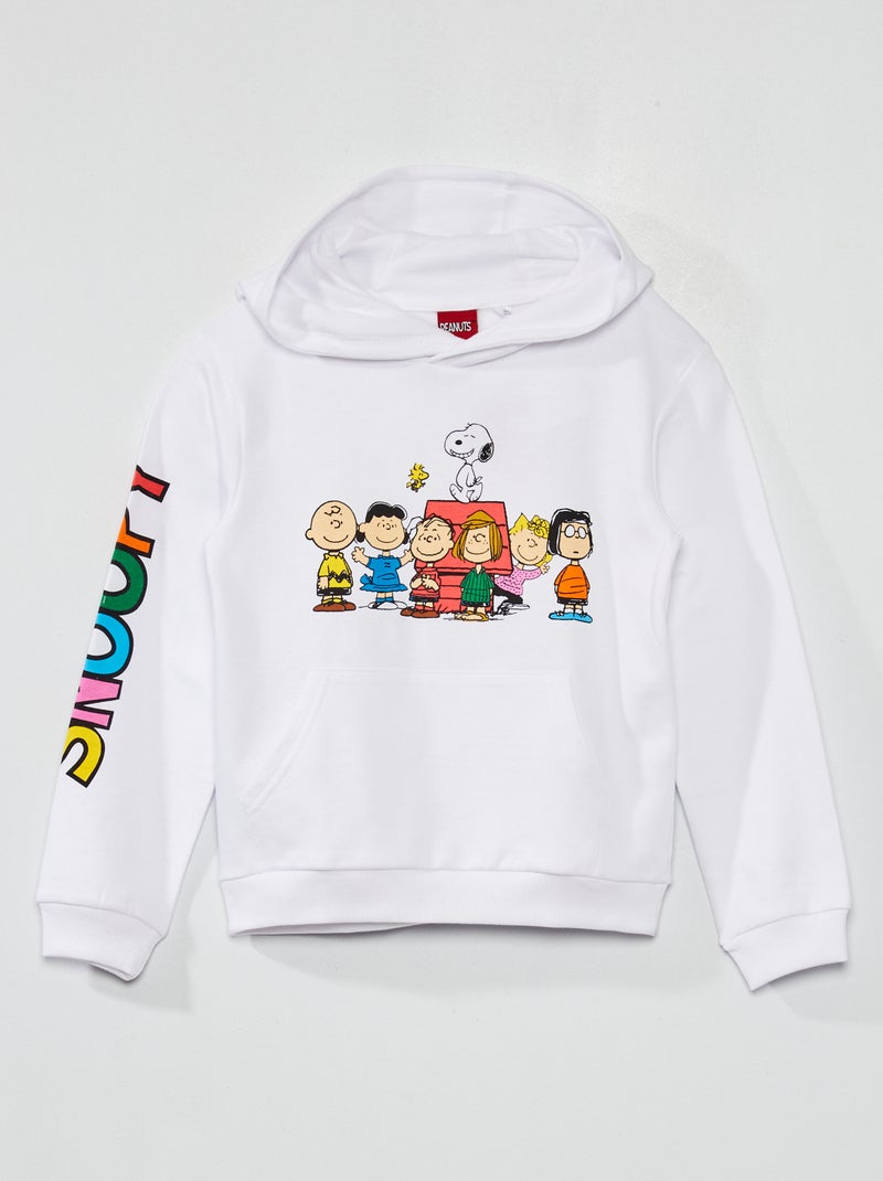 Sweat 'Snoopy' à capuche blanc - Kiabi