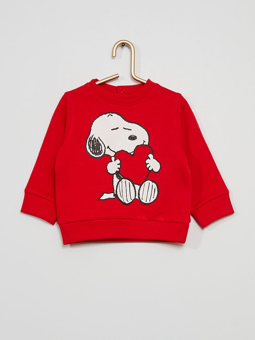 Sweat 'Snoopy' rouge - Kiabi