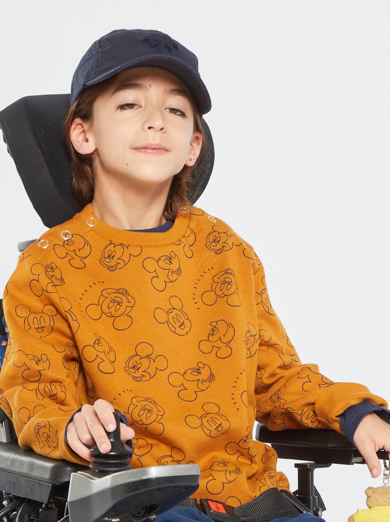 Sweat So Easy 'Mickey' Jaune ocre - Kiabi