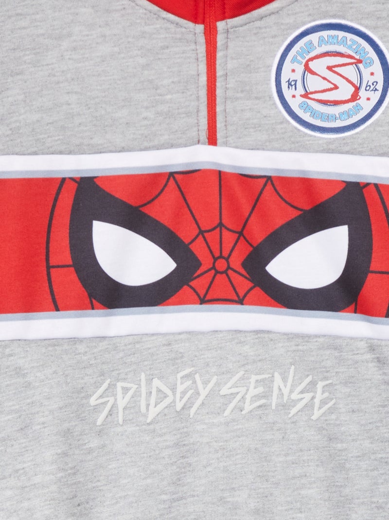 Sweat 'Spider-Man' col zippé Gris - Kiabi