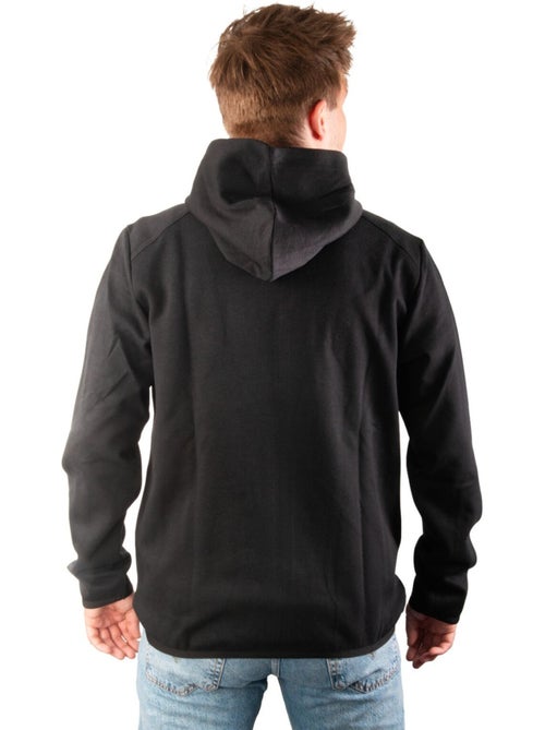 Sweat sport zippé à capuche homme en interlock et patch rubber clyde freegun - Kiabi