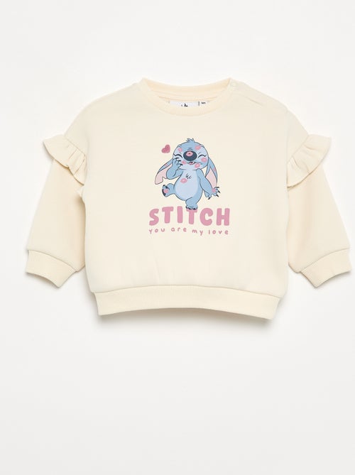Sweat 'Stitch' 'Disney' avec volants aux épaules - Kiabi