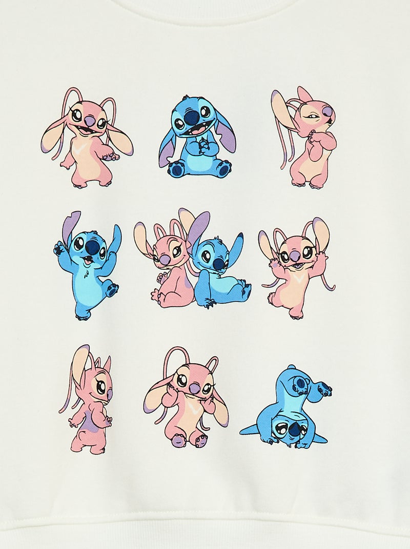 Sweat 'Stitch' 'Disney' Blanc - Kiabi