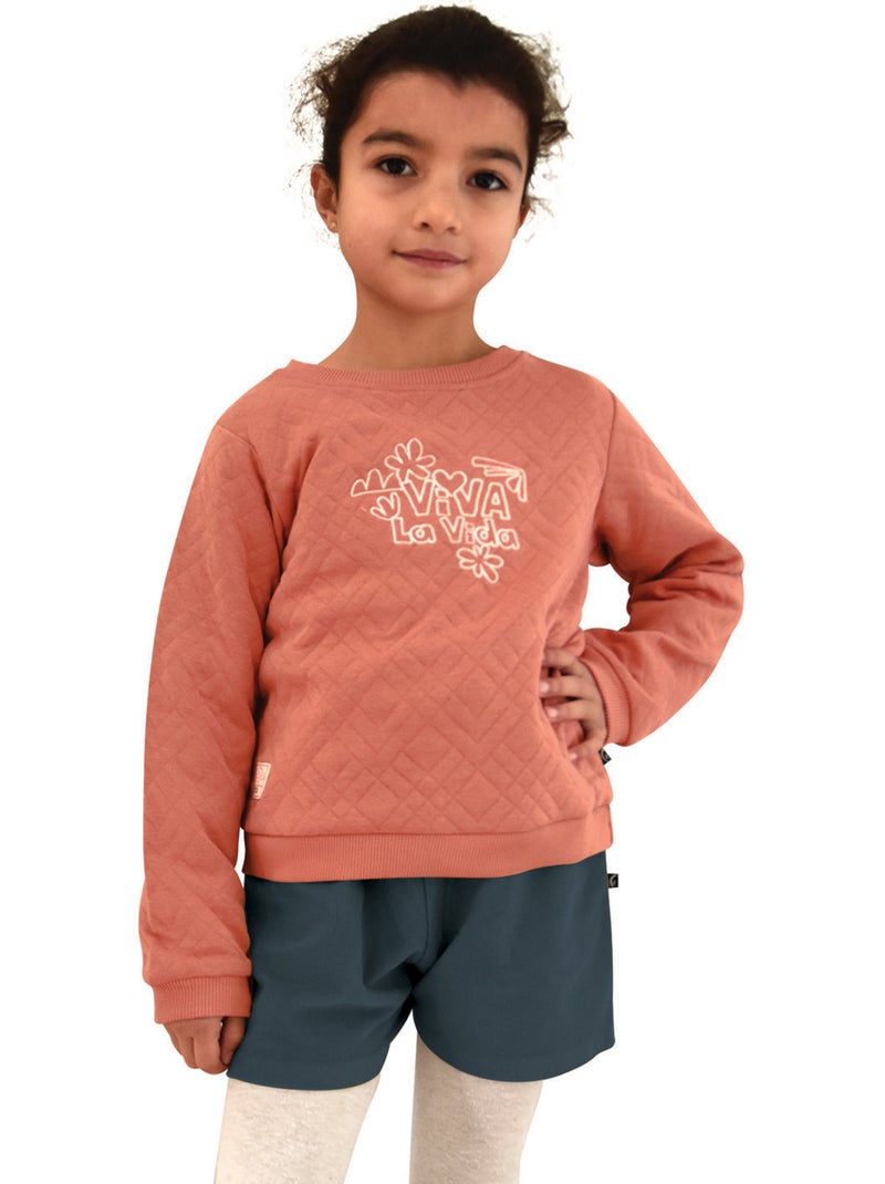 Sweat susana maille fantaisie Rose - Kiabi