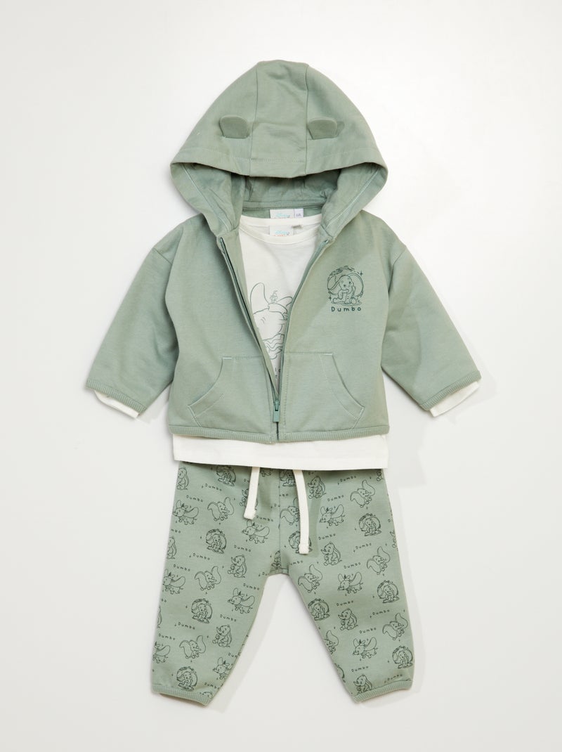 Sweat + t-shirt + jogging 'Winnie' 'Disney' - 3 pièces Vert - Kiabi