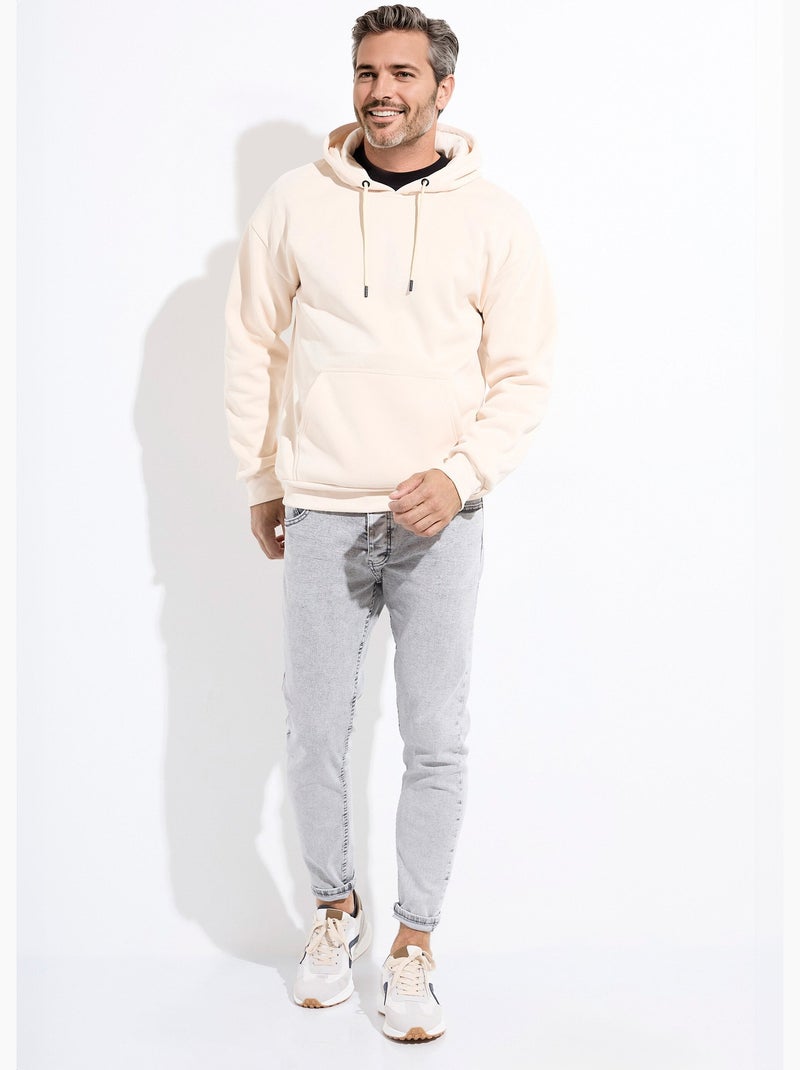 Sweat tendance capuche, poche kangourou - AFIBEL Beige - Kiabi