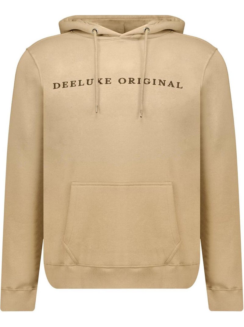 Sweat tendance,uni, avec broderie DEELUXE ORIGINAL  'Deeluxe' Beige foncé - Kiabi
