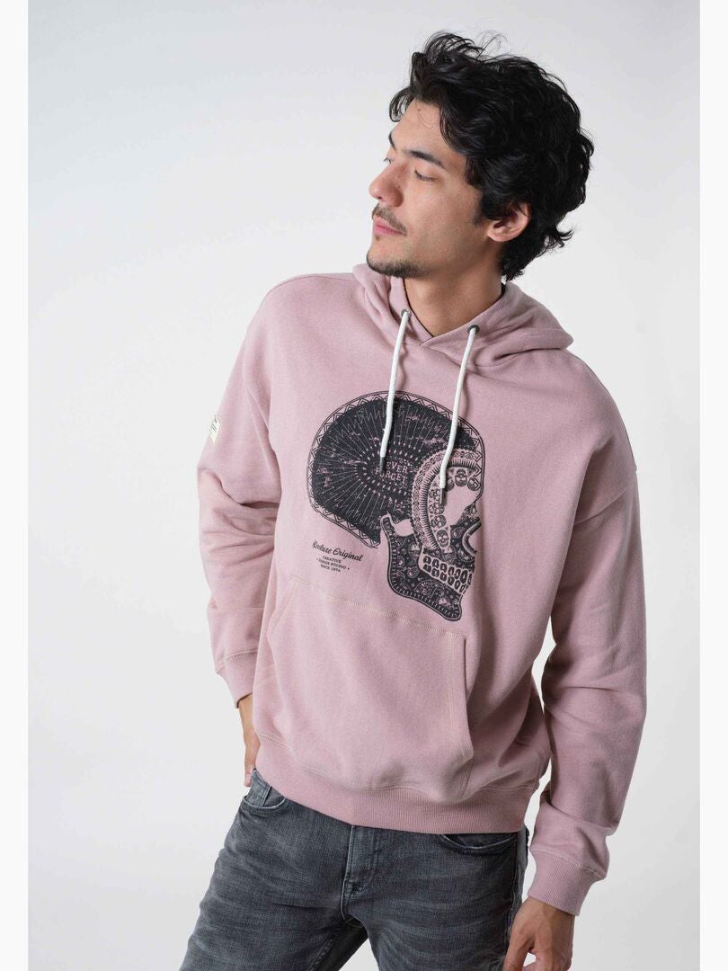 Sweat à Capuche Gildan Tête De Mort Albator Années 80 - Noir, Taille Plus, Neuf Avec étiquettes