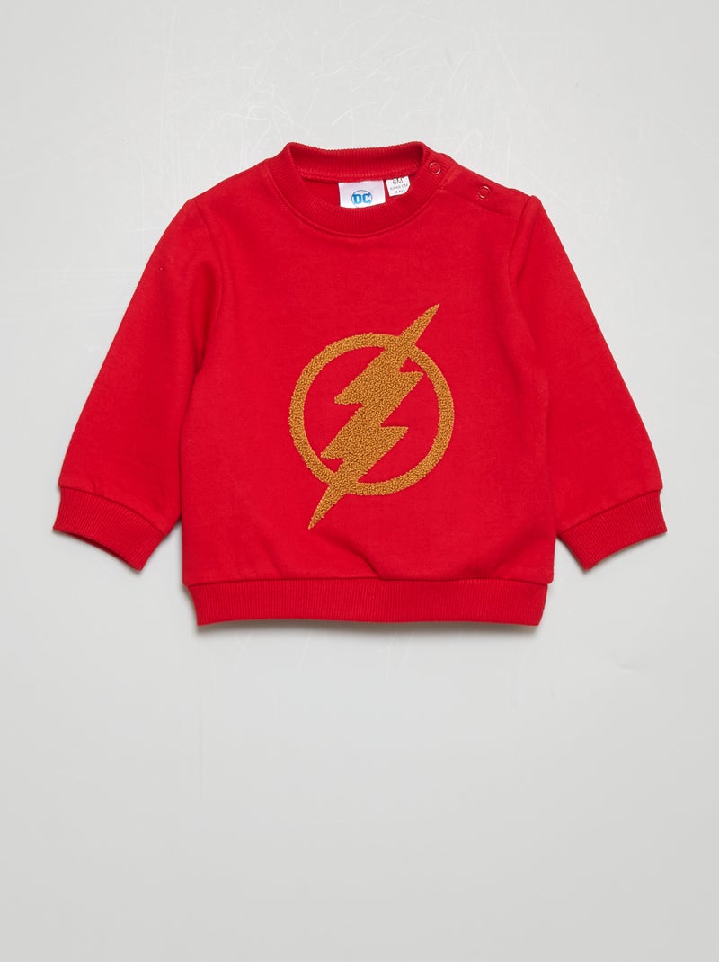 Sweat 'The Flash' 'DC Comics' Rouge - Kiabi