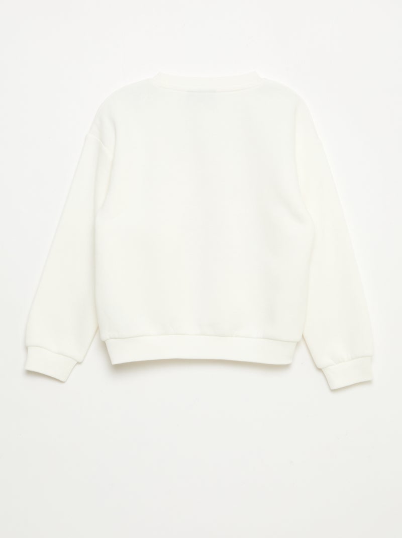 Sweat 'The Rolling Stones' col rond Blanc - Kiabi