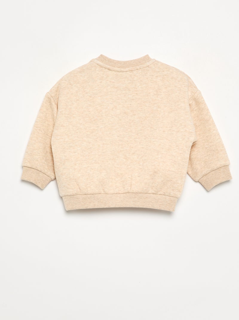 Sweat 'Tic & Tac' 'Disney' à col rond Beige - Kiabi