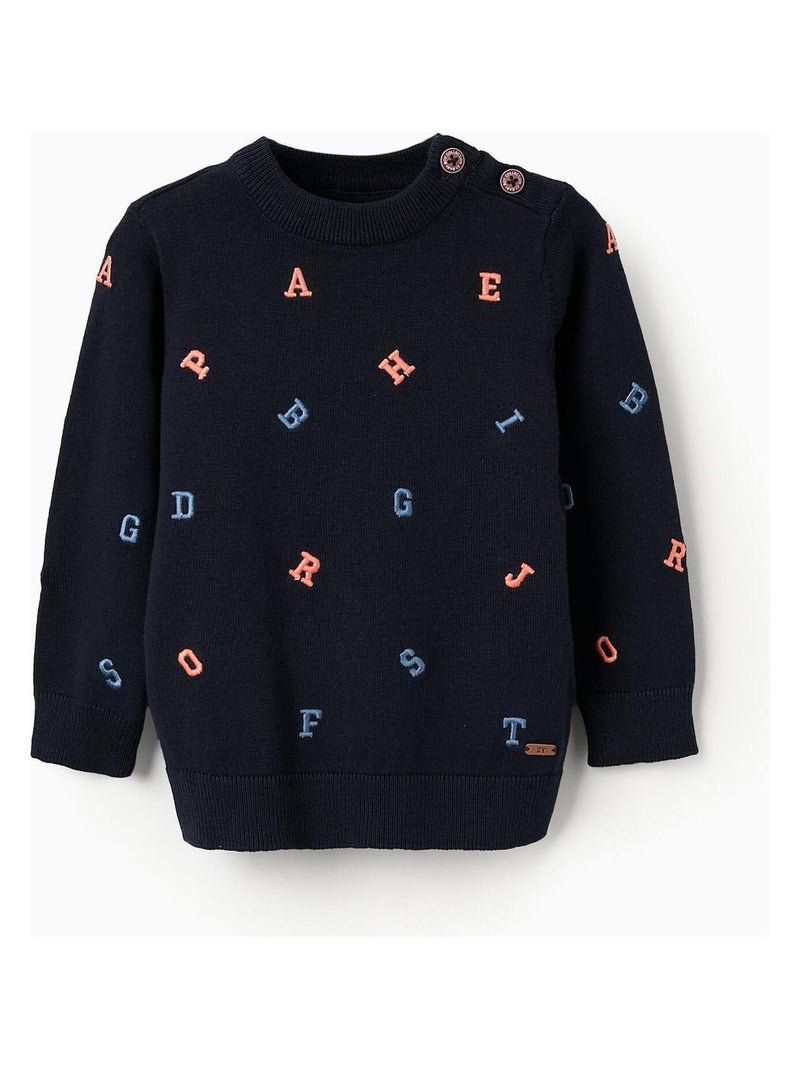 Sweat tricoté, avec broderie FRENCH CONNECTION Bleu foncé - Kiabi