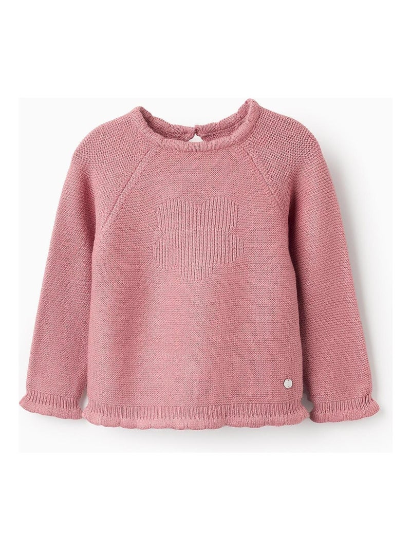 Sweat tricoté, en forme de fleur NOVEAUX NATURE Rose - Kiabi