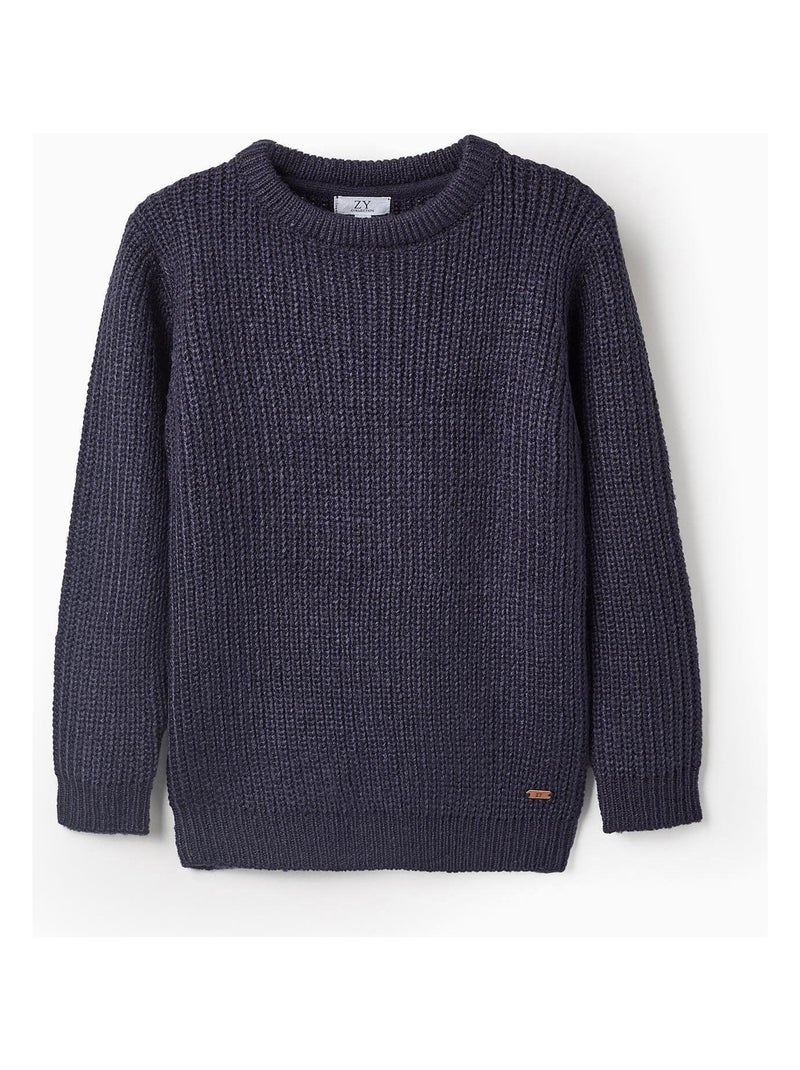 Sweat en molleton avec broderie - Bleu - Kiabi - 20.00