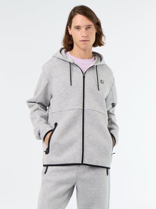 Sweat type néoprène à capuche - Kiabi