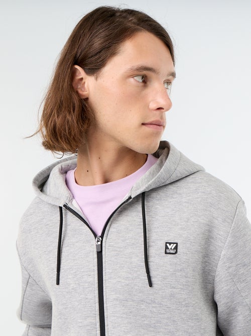 Sweat type néoprène à capuche - Kiabi