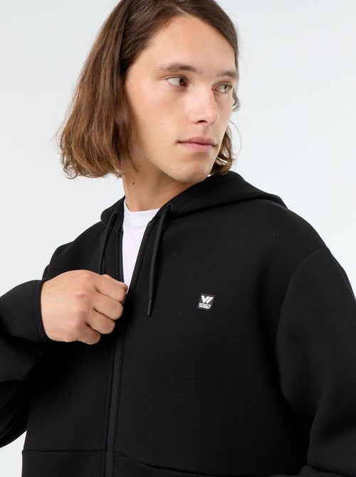 Sweat type néoprène à capuche - Kiabi