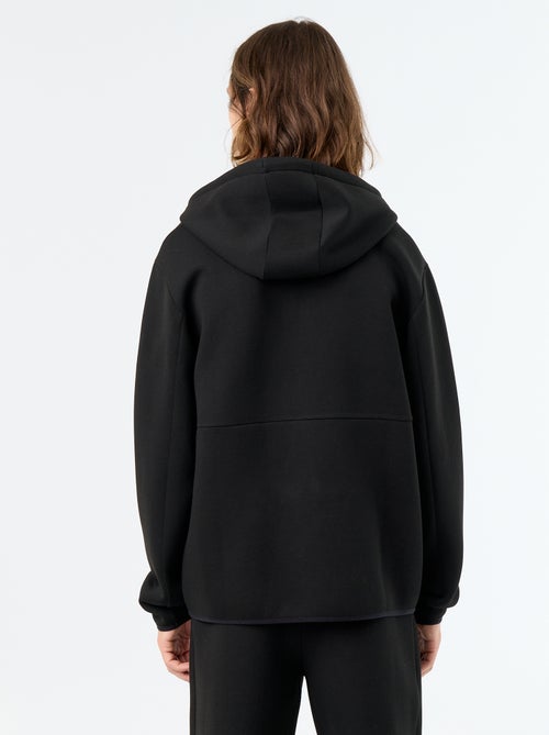 Sweat type néoprène à capuche - Kiabi
