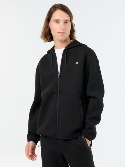 Sweat type néoprène à capuche - Kiabi