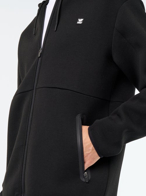 Sweat type néoprène à capuche - Kiabi