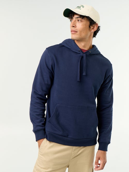 Sweat uni à capuche - Kiabi
