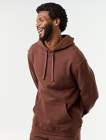 Sweat uni à capuche