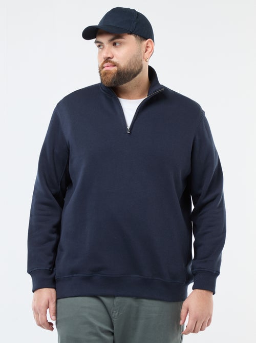 Sweat uni à col camionneur - Kiabi