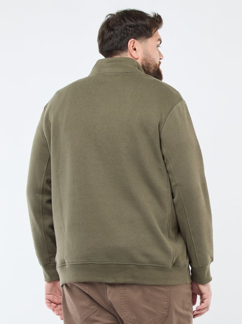 Sweat uni à col camionneur - Kiabi