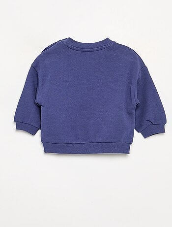 Sweat uni à manches longues en molleton non gratté enfant - Kiabi