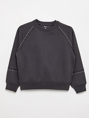 Sweat uni avec clous