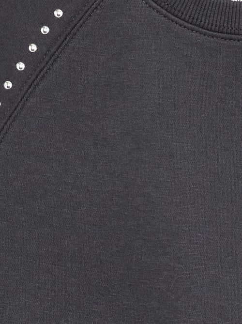 Sweat uni avec clous - Kiabi